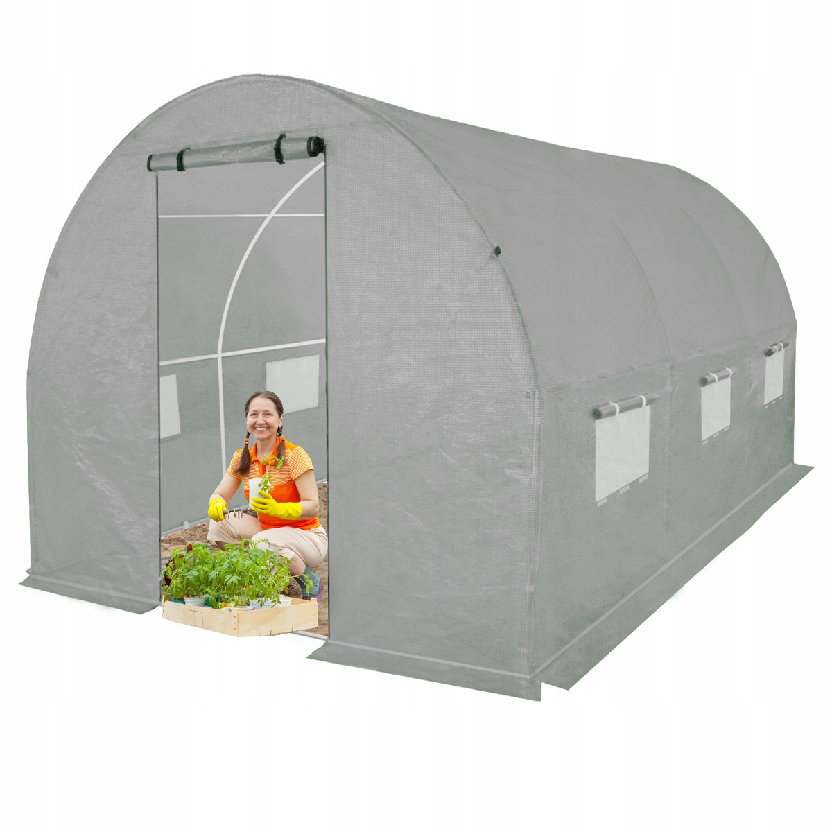 

Tunel Foliowy Szklarnia 2x3m Premium z Siatką Pe