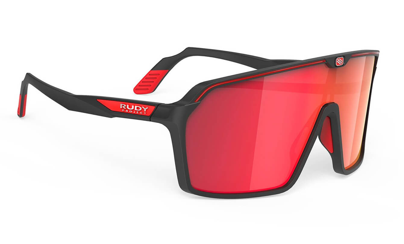 Cyklistické brýle Spinshield black matte Multilaser červené Rudy Project