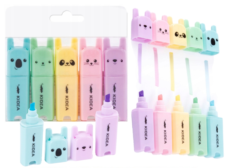 

Mini Zakreślacze Markery Pastelowe 5 kol Zwierzaki