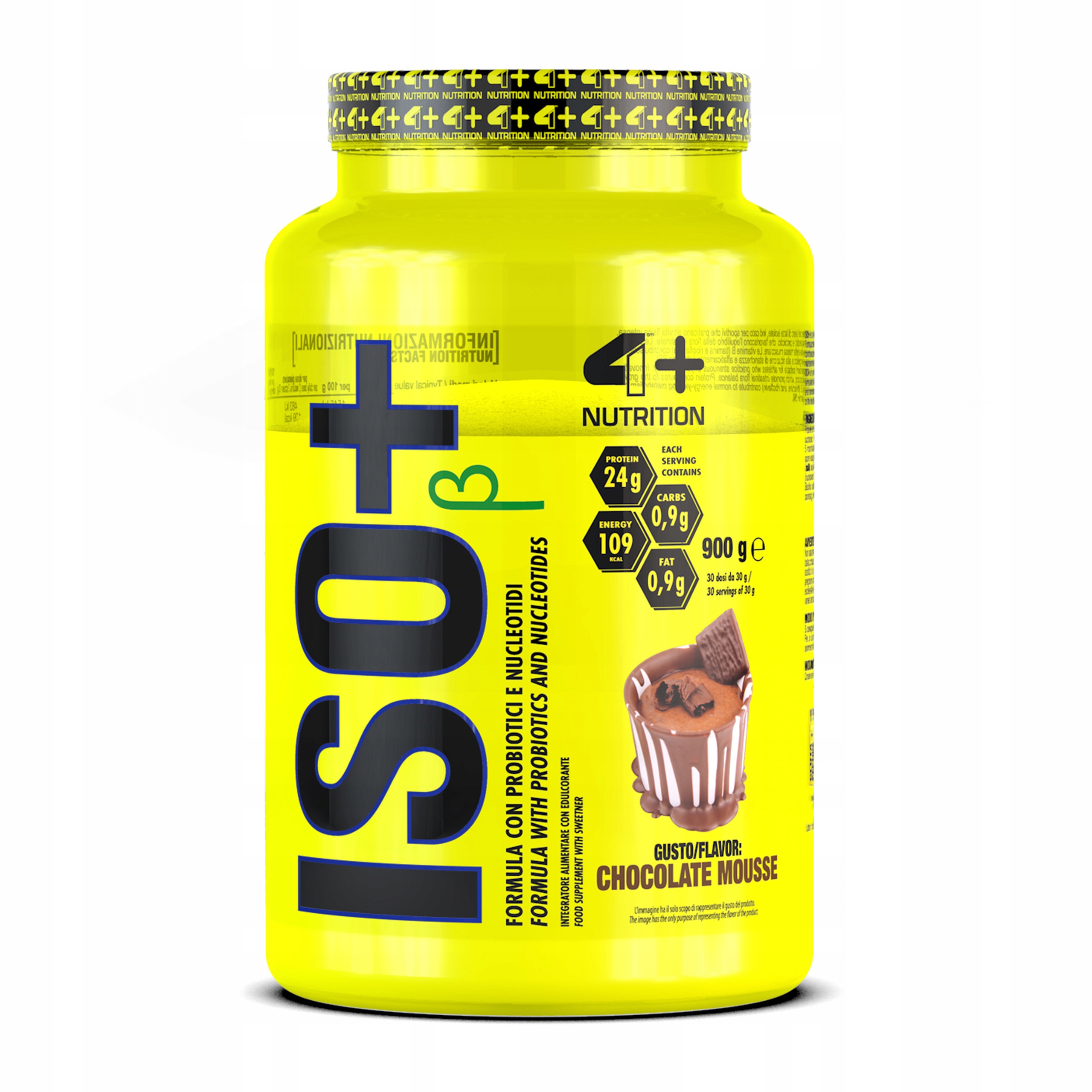 Proteinový Izolát Wpi 4+ Nutrition Iso+ 900 g Probiotikum Brownie Čokoláda