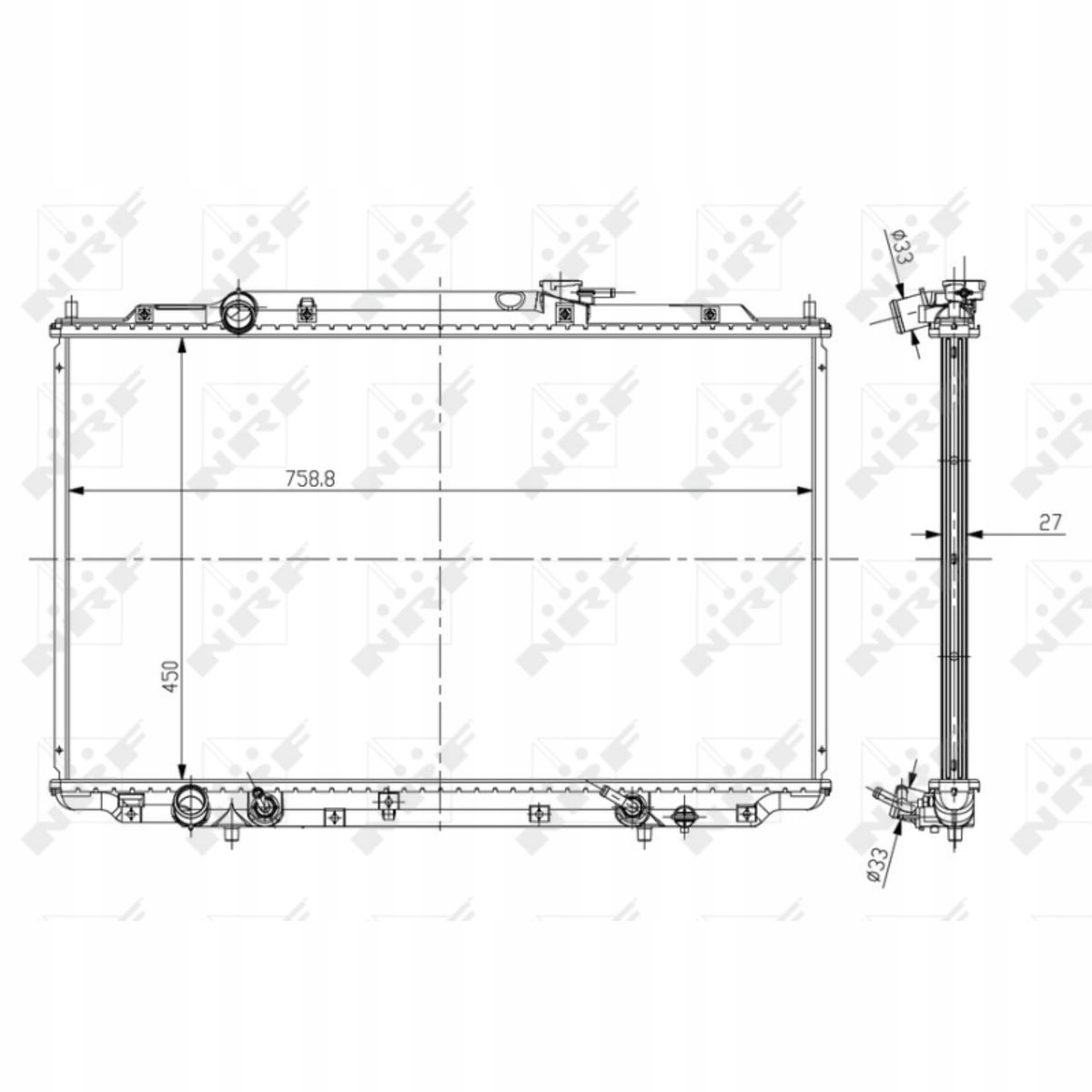 РАДИАТОР ВОДЫ HONDA ODYSSEY 05- 3.5