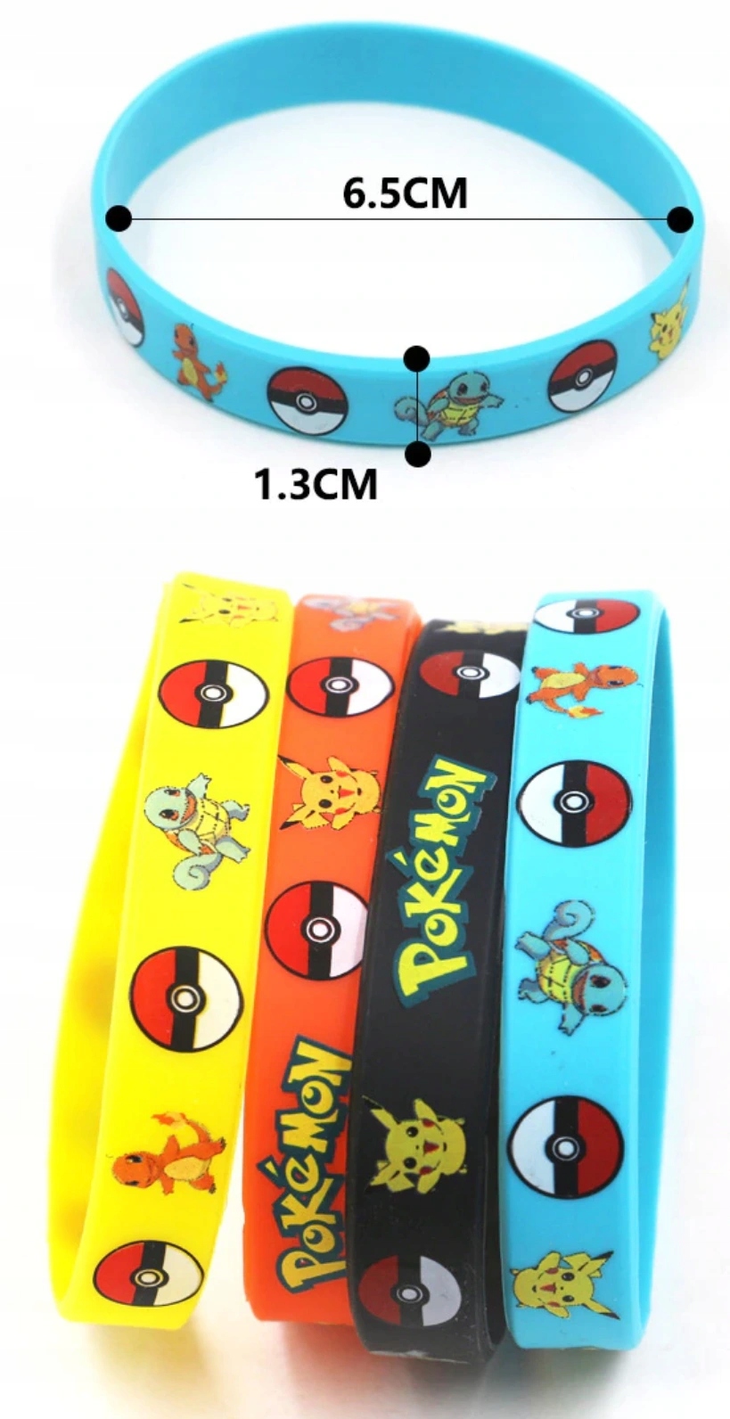 OPASKA BRANSOLETKA SILIKONOWA POKEMON GO ŻÓŁTA Materiał Inny