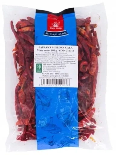 5 x sušená chilli paprička, celá 100 g Hiep Long