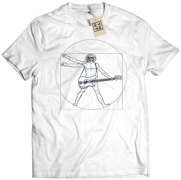 

Koszulka Vitruvian Rocker biała prezent XL