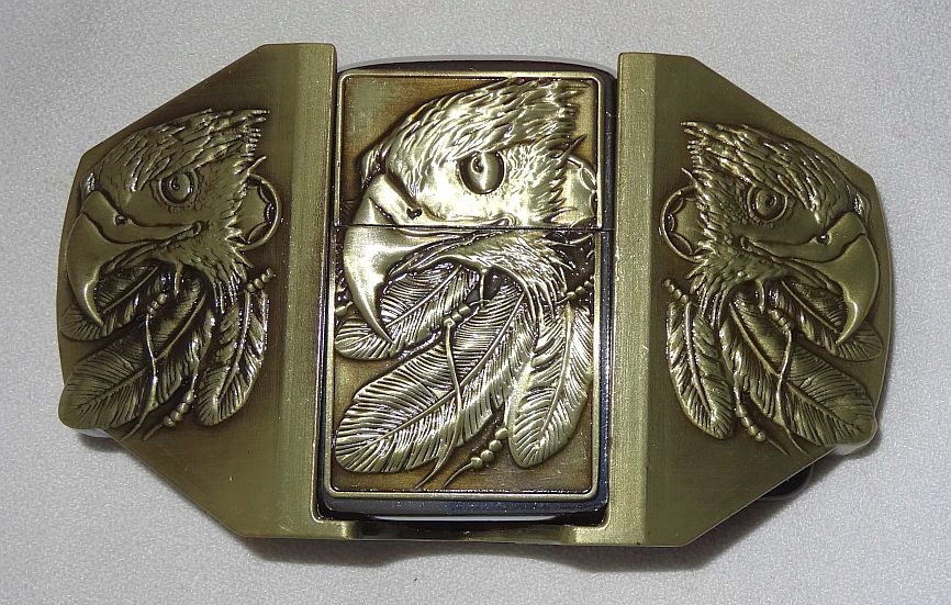 Орел бронзовая пряжка с зажигалкой, без ремня