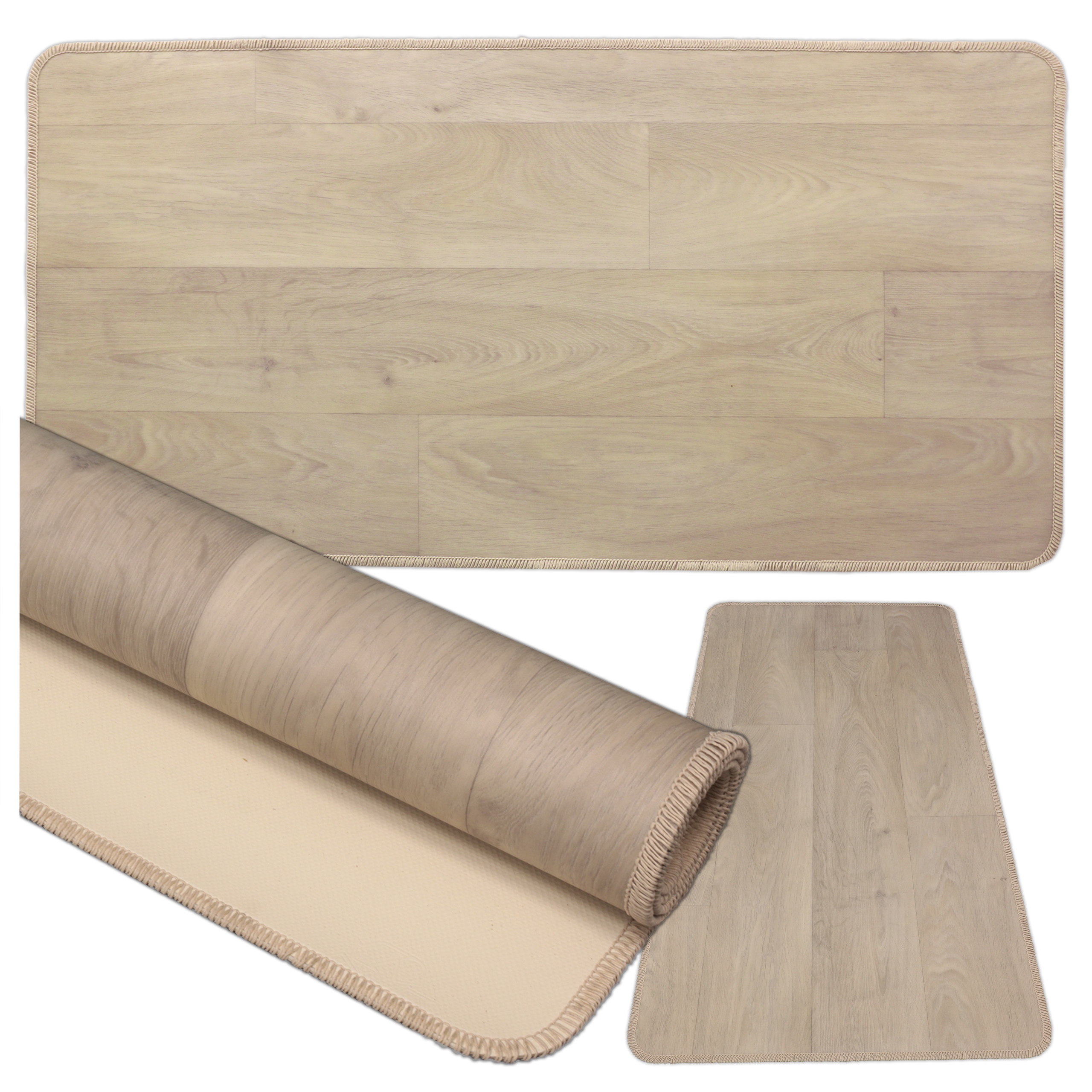 Koberec Běhoun do kuchyně Protiskluzový Hotový 60x180 Pvc Vinyl Měkký dub Deska