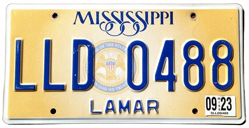 Mississippi - tablica z USA dla kolekcjonera