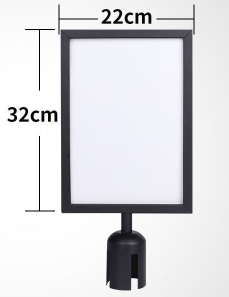 RAMKA A4 NA SŁUPEK NAKŁADKA INFORMACYJNA CZARNA PIONOWA Format papieru A4