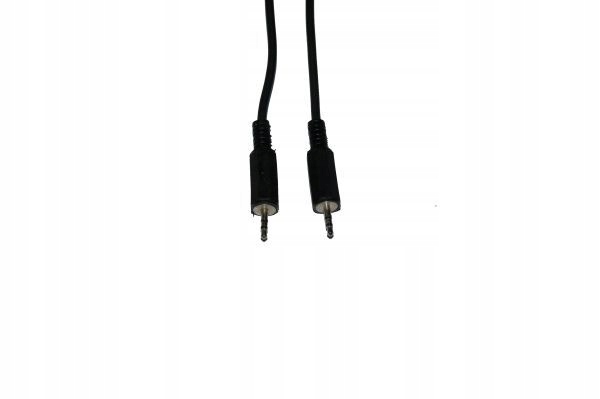 Kabel wtyk 2,5mm stereo/wtyk 2,5mm stereo, czarny, dł. 1,1m