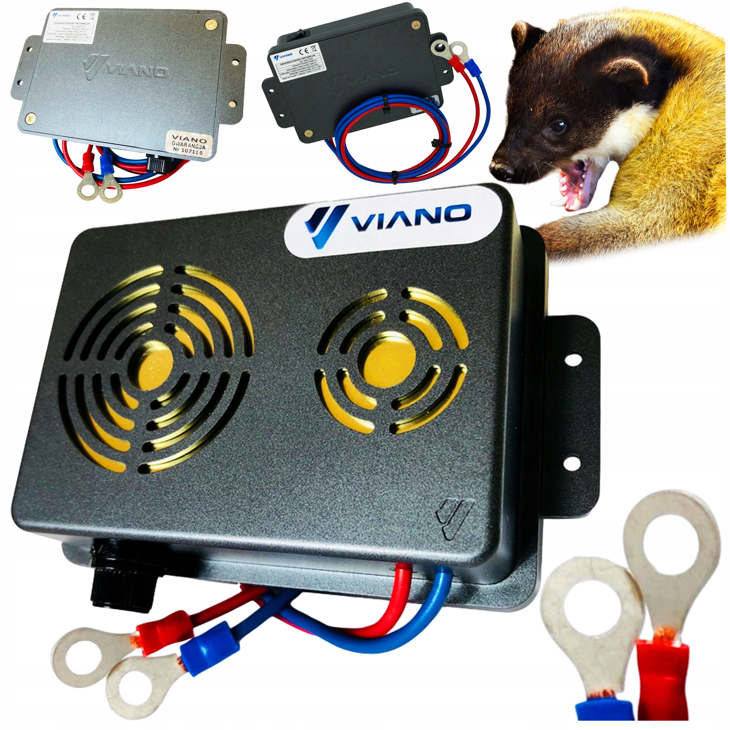 ODSTRASZACZ GRYZONI KUN ZWIERZĄT SZCZURY DO SAMOCHODU AUTA SOLIDNY VIANO