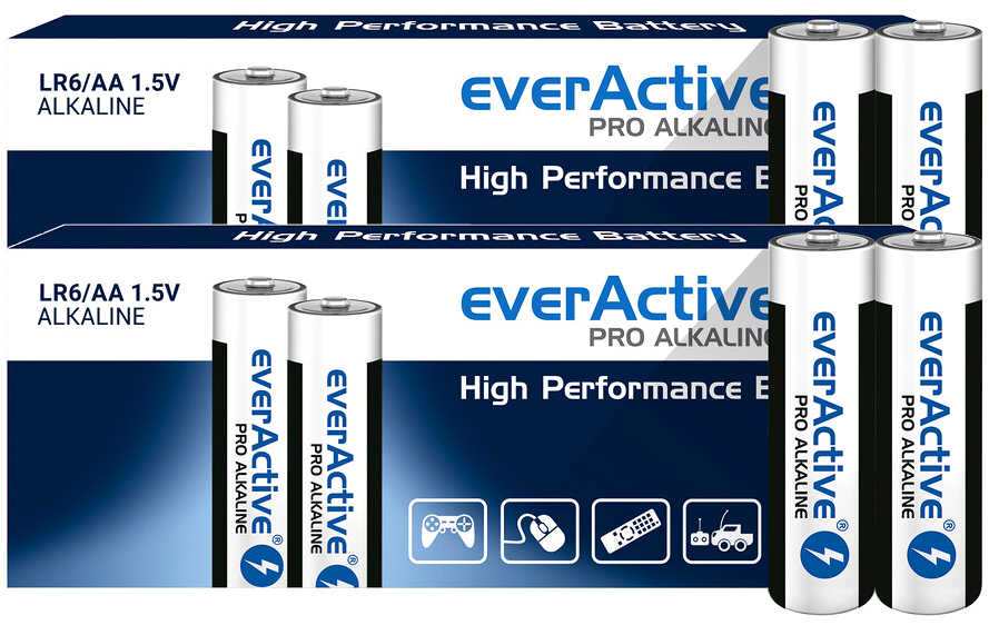 

20x Baterie Alkaliczne LR06 Aa R6 Everactive Pro