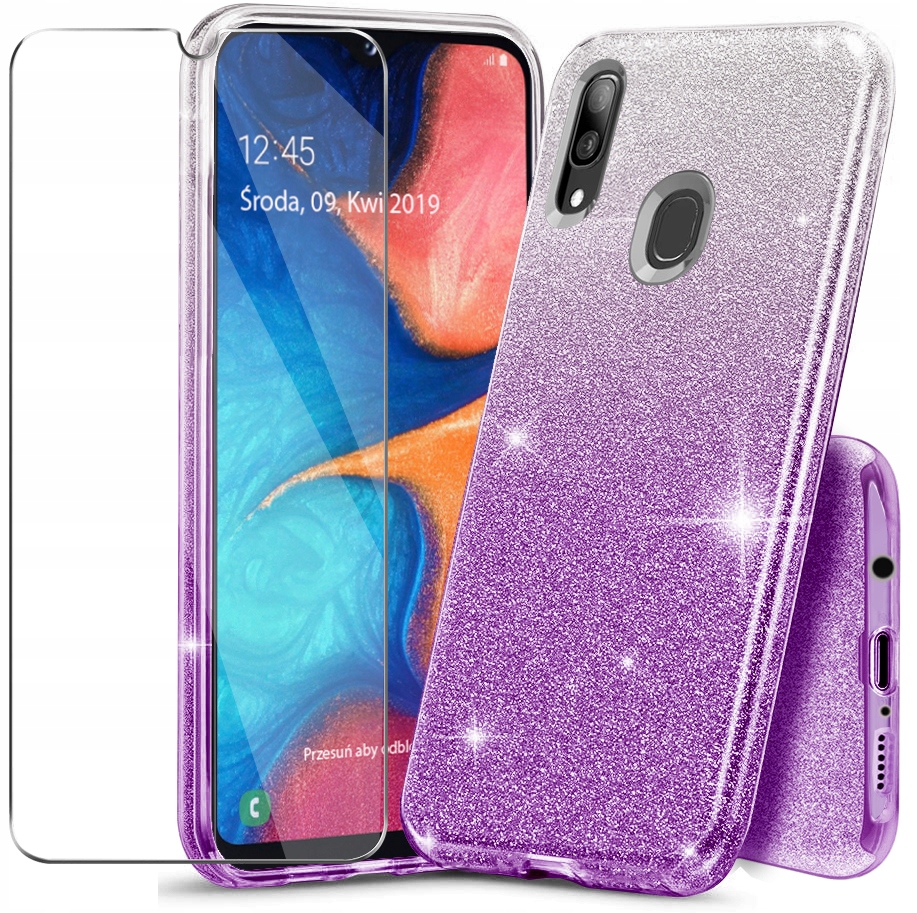 

Etui Case Brokat Szkło 9H do Samsung Galaxy A20E