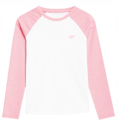 

Longsleeve dziewczęcy 4F F057 bluzka bawełna 128.