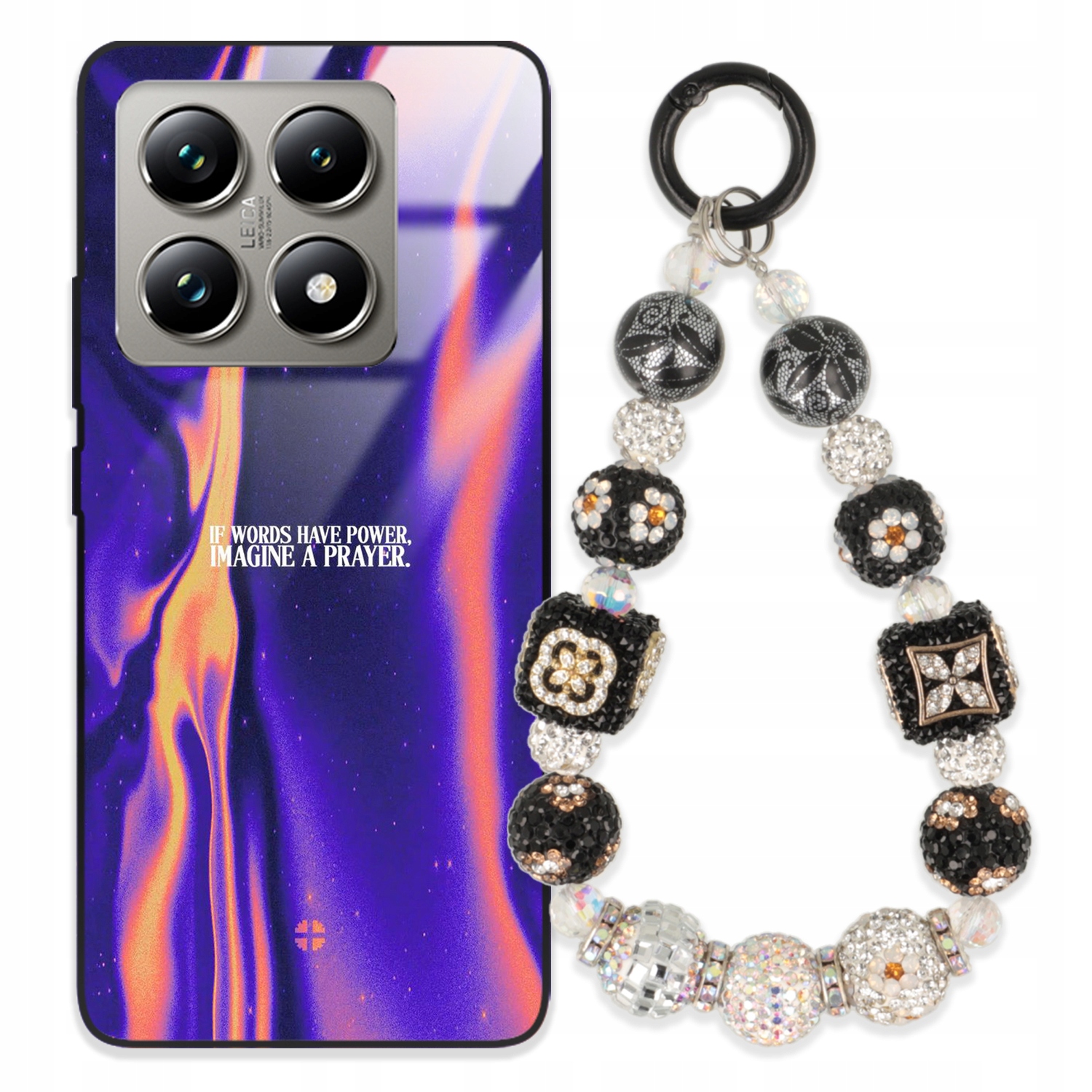 Pouzdro Pro Xiaomi 14T Pro 5G Glass Přívěsek Na Klíče Elegantní Kryt Premium Wz