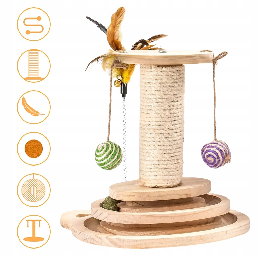 Levně Škrabadlo Pro Kočky Hračka Sisalová Věž Protiskluzové Škrabadlo Pro Kočičí Domov