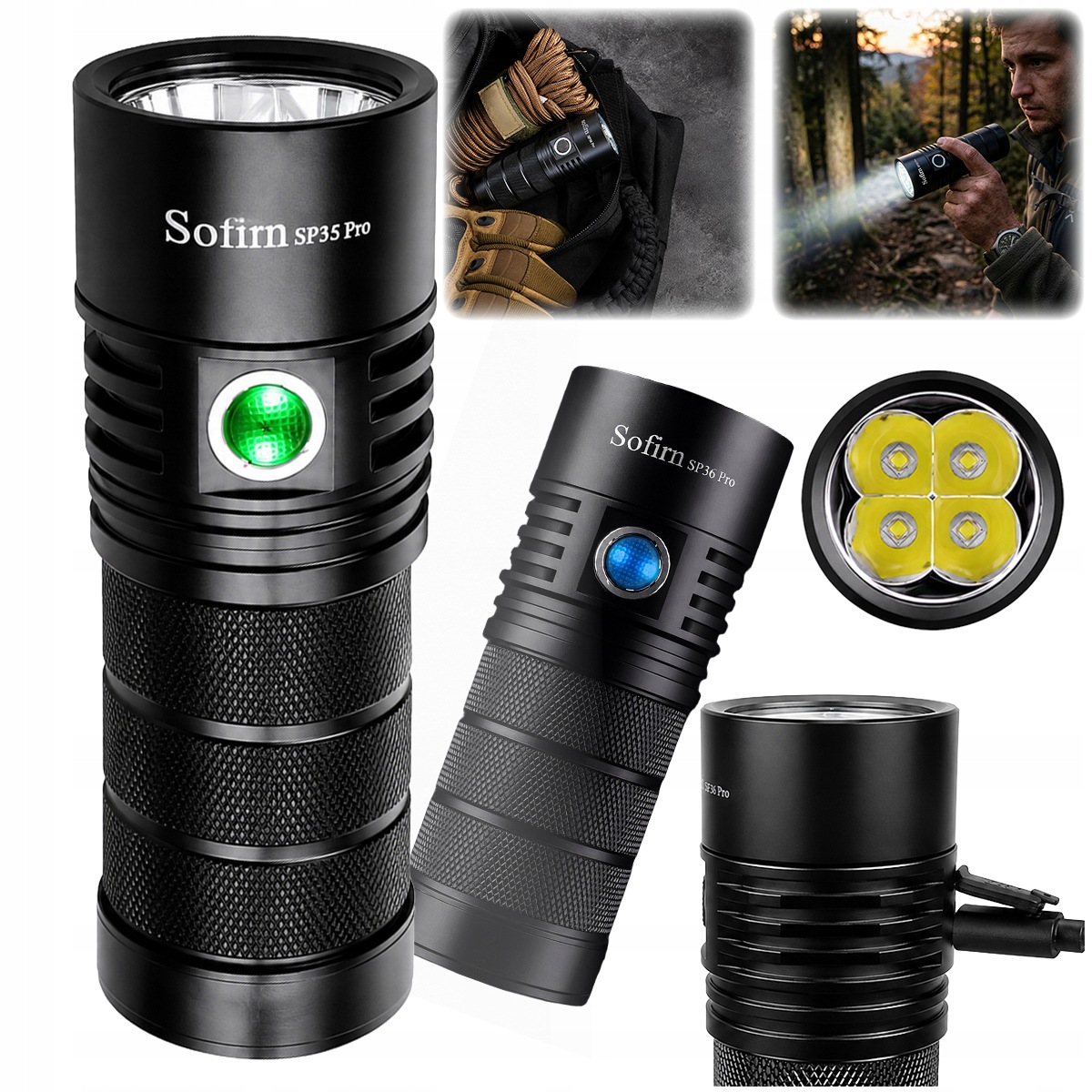 Latarka Led Sofirn SP36 Pro 8000 lm Usb-c Anduril 2.0 Powerbank 3x18650