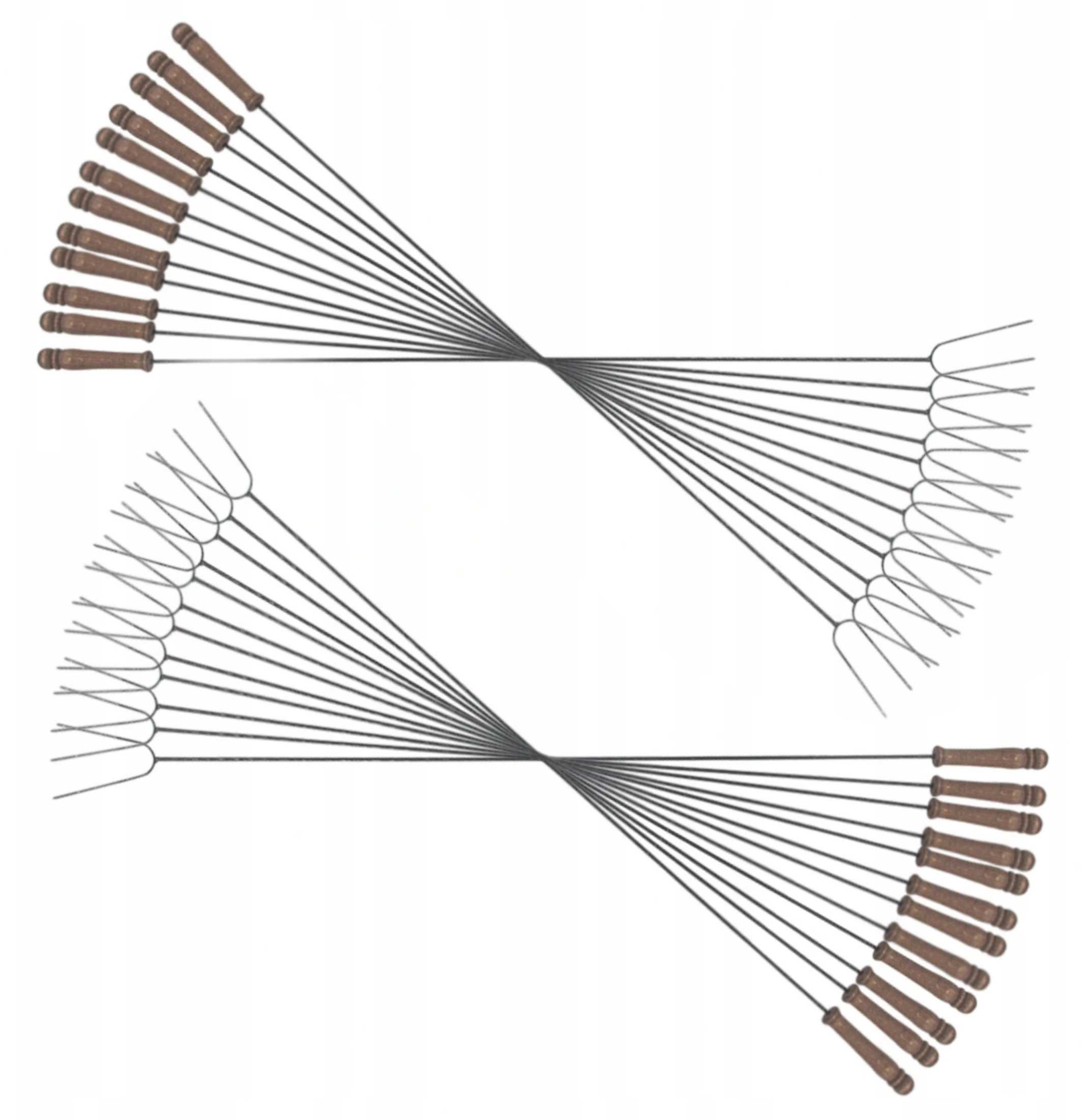 

20 Widełki kijki pieczenia kiełbasek ogniska 125cm