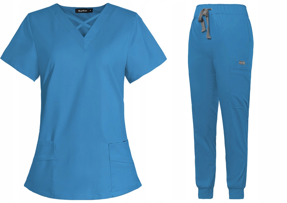 Komplet Medyczny Damski Scrub Uniform Model 42029 Niebieski Rozmiar L