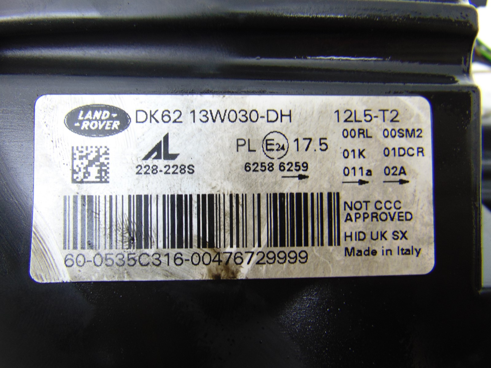 light left front XENON RANGE ROVER SPORT L494
