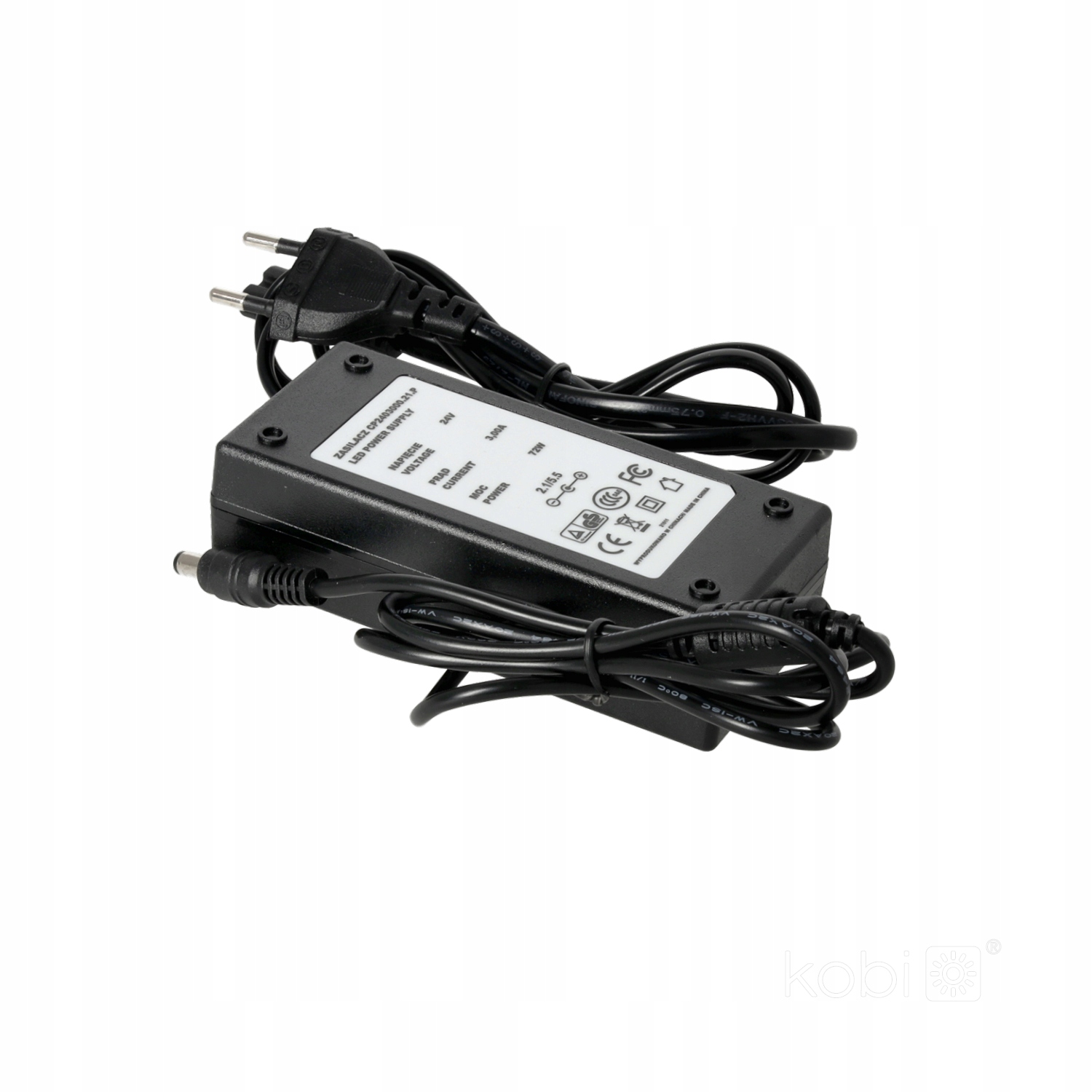 Zasilacz Desktopowy Transformator 24V 72W 3,00A Wtyk DC