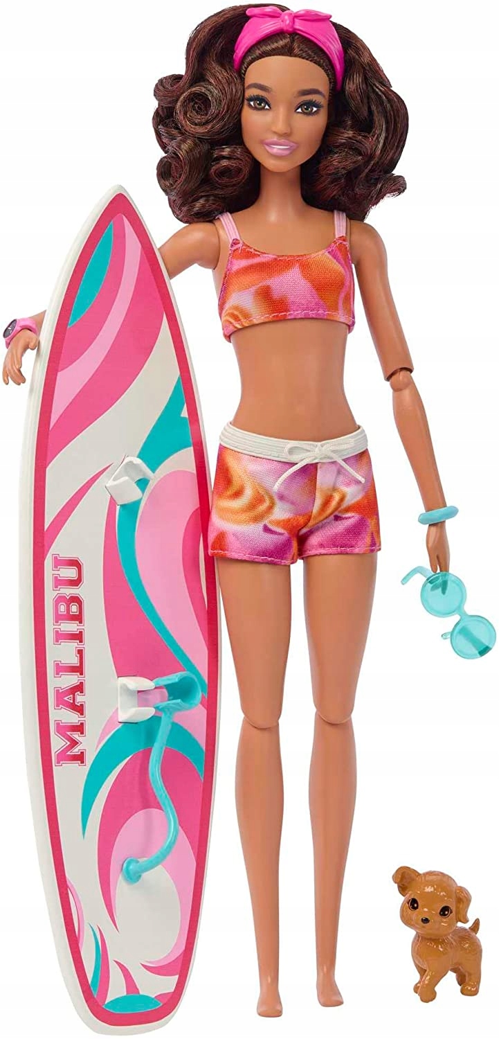 

Barbie Surferka Brunetka piesek HPL69