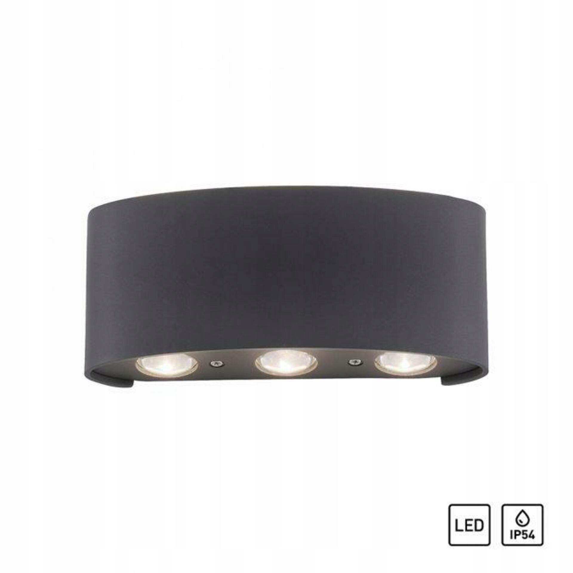 Paul Neuhaus Carlo Led nástenné svietidlo 6xLED, IP54, antracit, 3000K, 6,5W