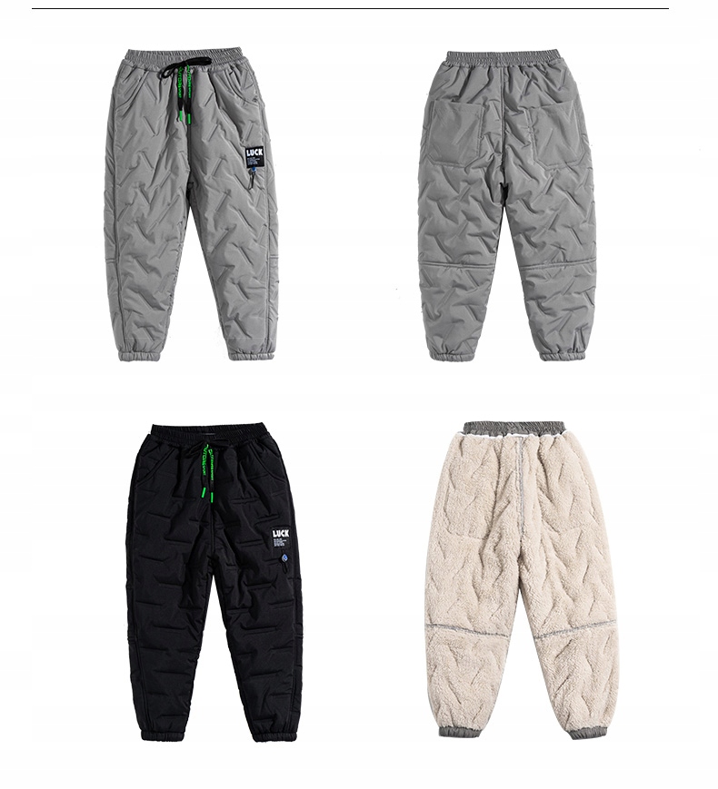 CIEPŁE GRUBE SPODNIE DRESOWE OCIEPLANE JOGGERY zimowe pikowane chłopięcy Płeć chłopcy