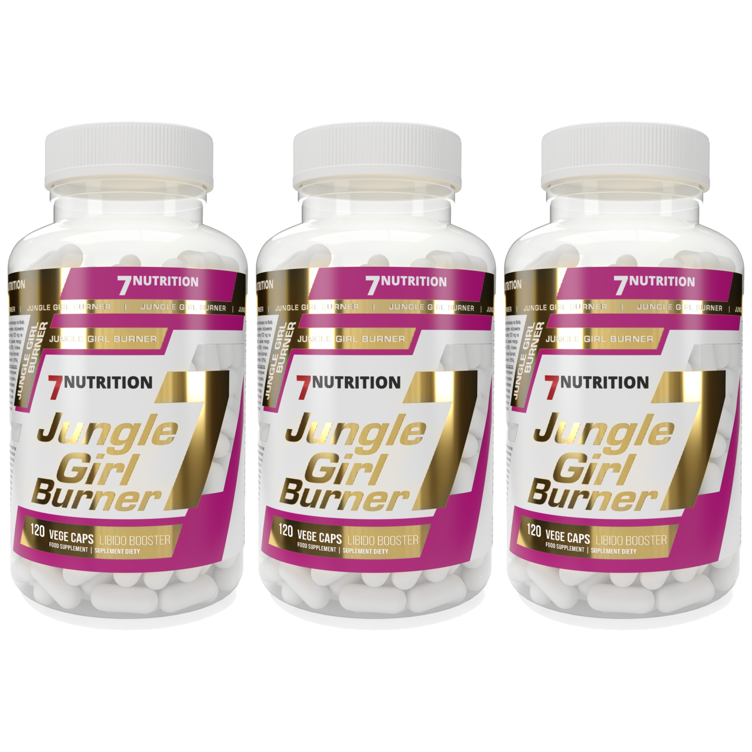3x Spalovač tuků pro ženy, redukce hmotnosti, metabolismus 120 kapslí, 7 kapslí, Nutrition