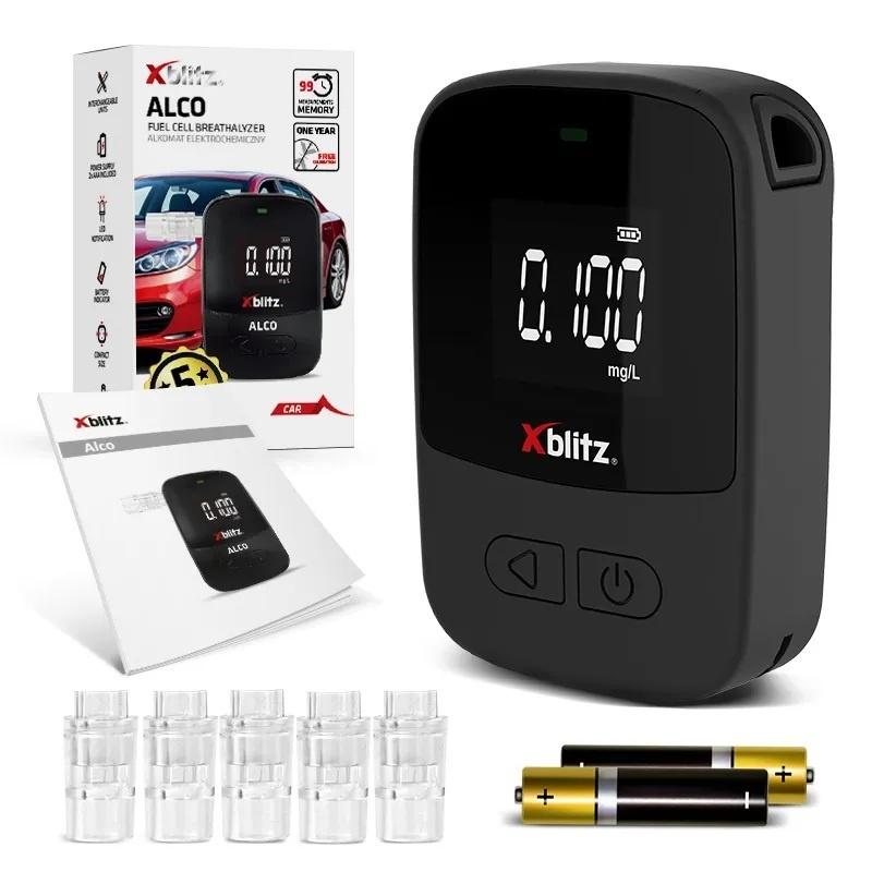 Xblitz Alco Alkohol Tester Elektrochemický LCD, Pamäť 99 meraní, 5 náustkov