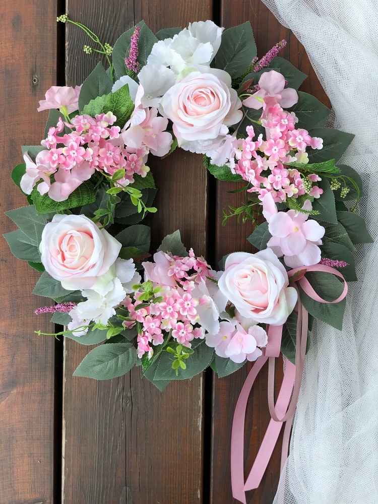 WIANEK NA DRZWI STROIK KWIATOWY WIENIEC RÓŻA Kod producenta WK310