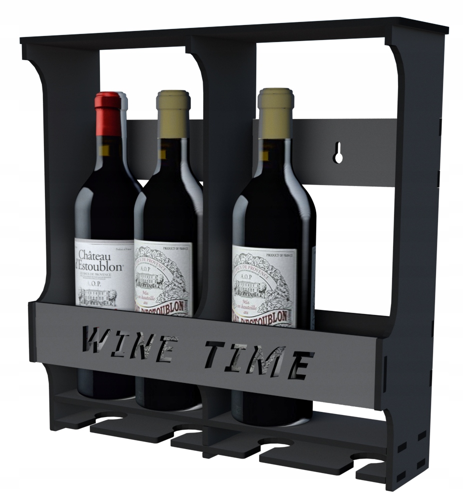 STOJAK REGAŁ SZAFKA PÓŁKA NA WINO ALKOHOL 4 butelki
