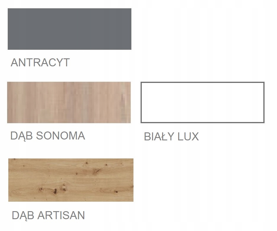 Szafa garderoba sypialnia biały dąb SMART SR1N1 Informacje dodatkowe nadstawka szuflada z wyposażeniem