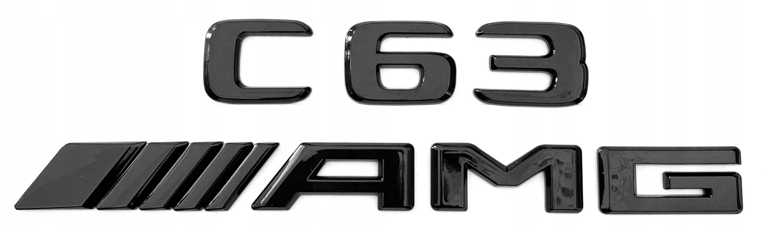 Mercedes-Benz C63 C 63 Amg emblém znak nápis čierna