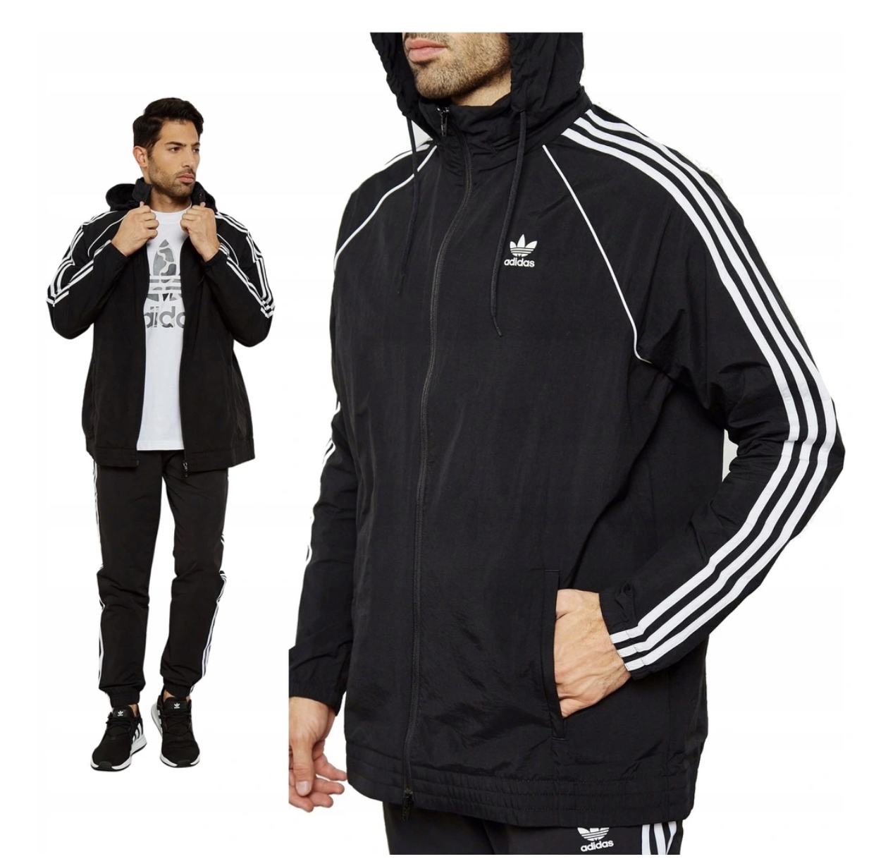 

Kurtka Męska Adidas Przejściowa Kaptur Oryginalna
