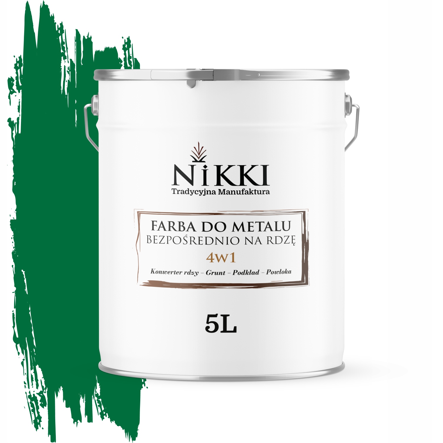 Farba Na Kov Priamo Na Hrdzu Pozinkovaná 4v1 Farba Zelená Ral 6029 Polomat 5L