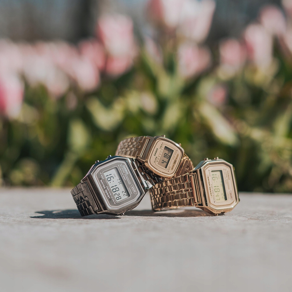 Casio zegarek unisex A158WETB-1AEF Materiał paska stal