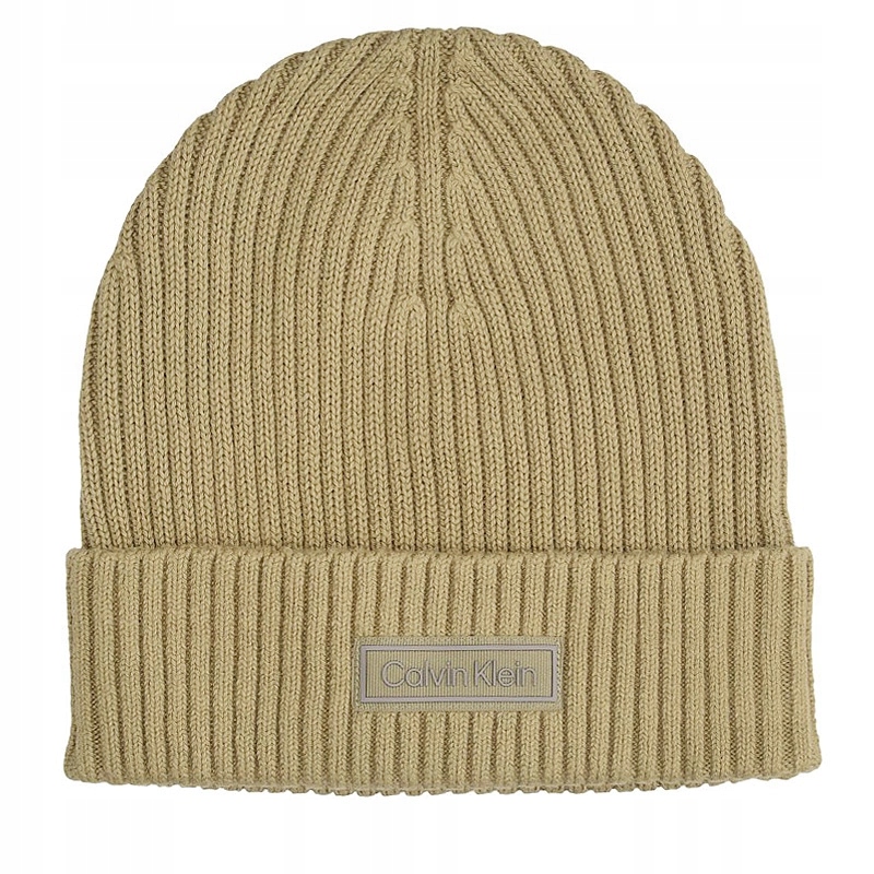 Bavlněná čepice Calvin Klein LV04D8053GLCI001 Patch Chunky Rib Cotton