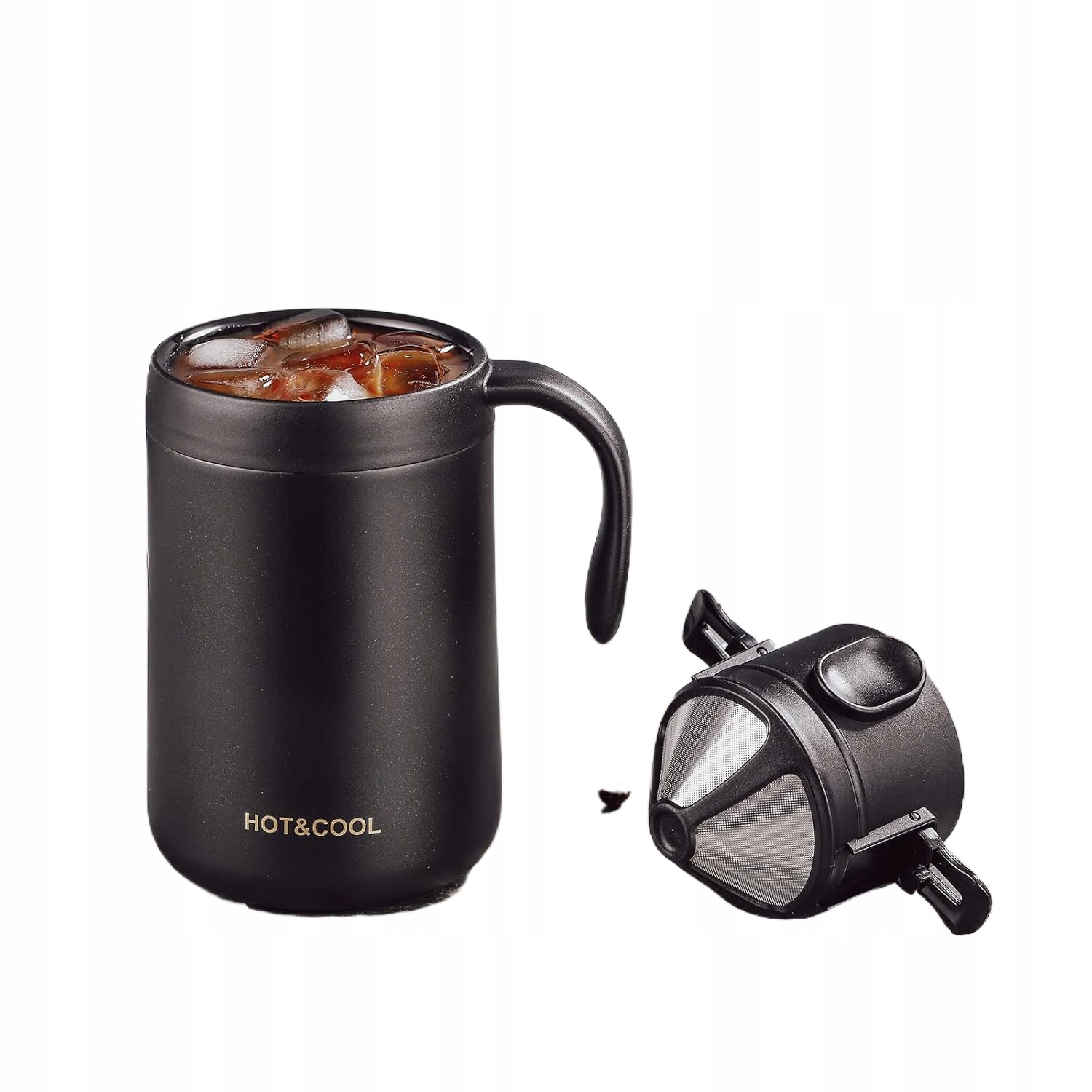 Hrnek Na Kávu S Filtrem Nerezová Ocel 304 Termoska Dvojitá Stěna