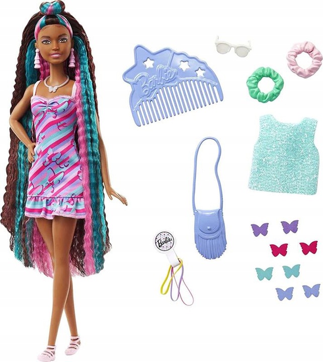 BARBIE LALKA TOTALLY HAIR Z AKCESORIAMI - MOTYLKI Bohater Barbie