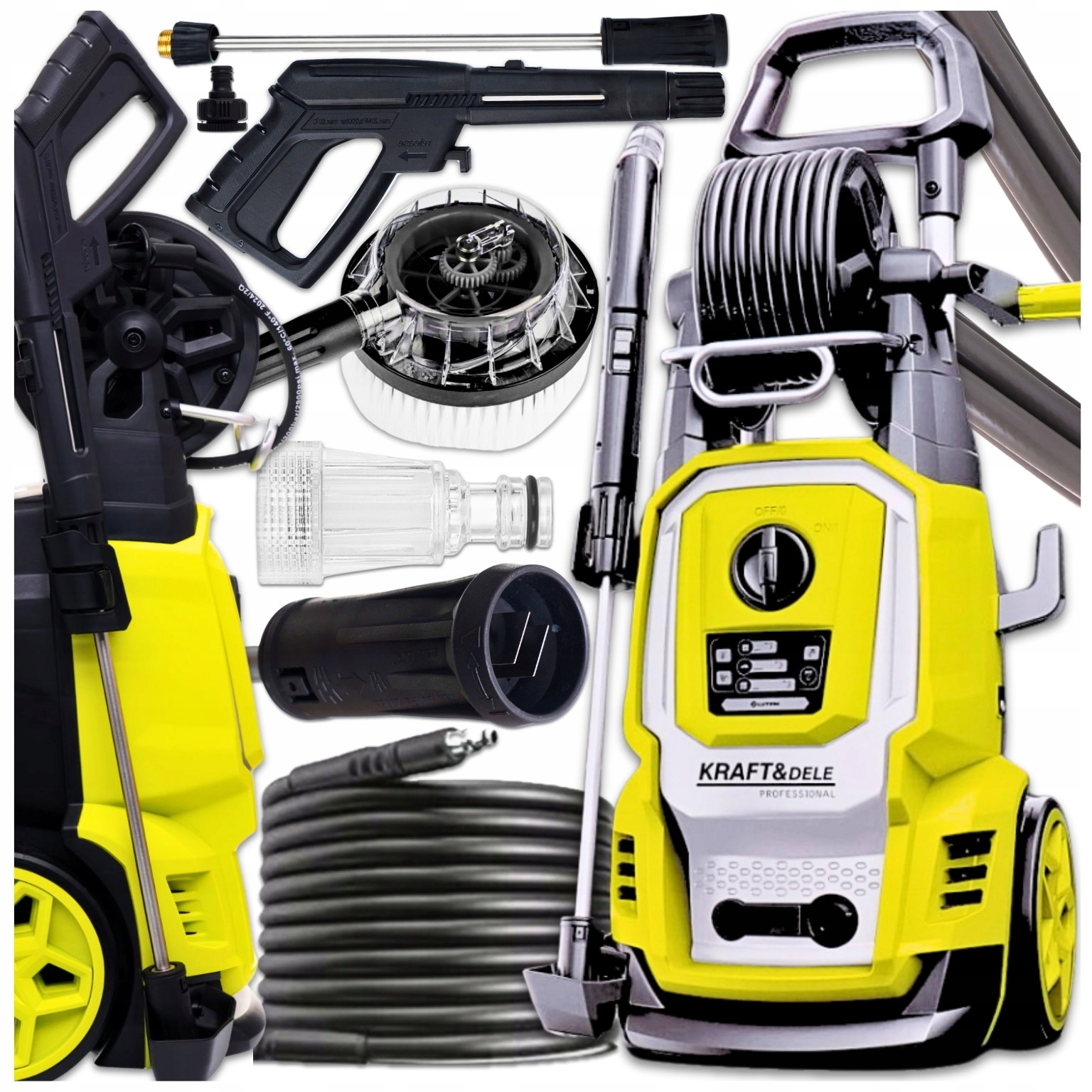 Tlaková Myčka 280 Bar, Mosazná Pumpa, Výkonná Indukce, Velký Set 3000 W