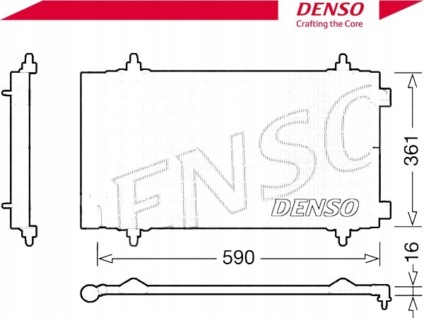 конденсатор Радиатор кондиционера DCN21018 Denso