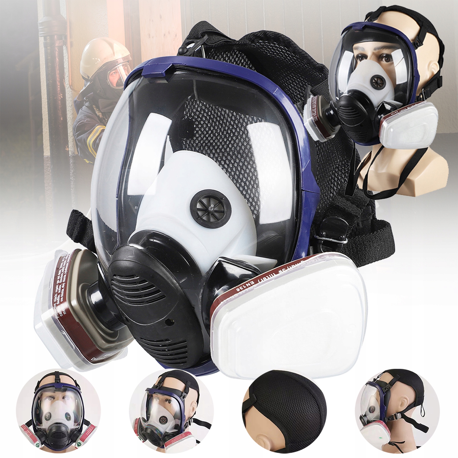 Plynová Maska Plná Respirátorová Maska Pro Práci S Plyny A Chemikáliemi