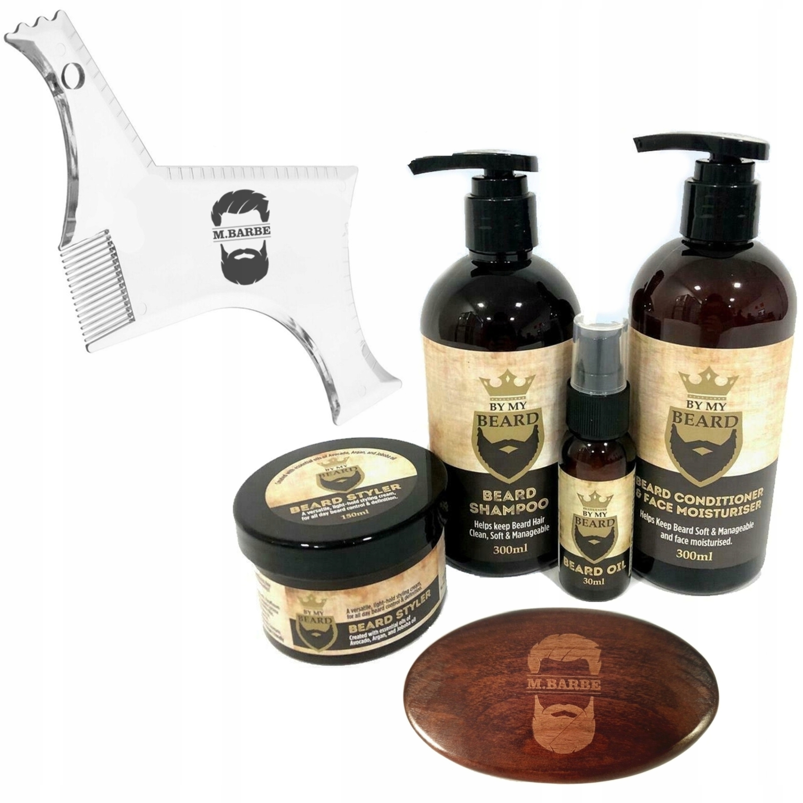 Zestaw DO BRODY BY MY BEARD + Szczotka + SZABLON