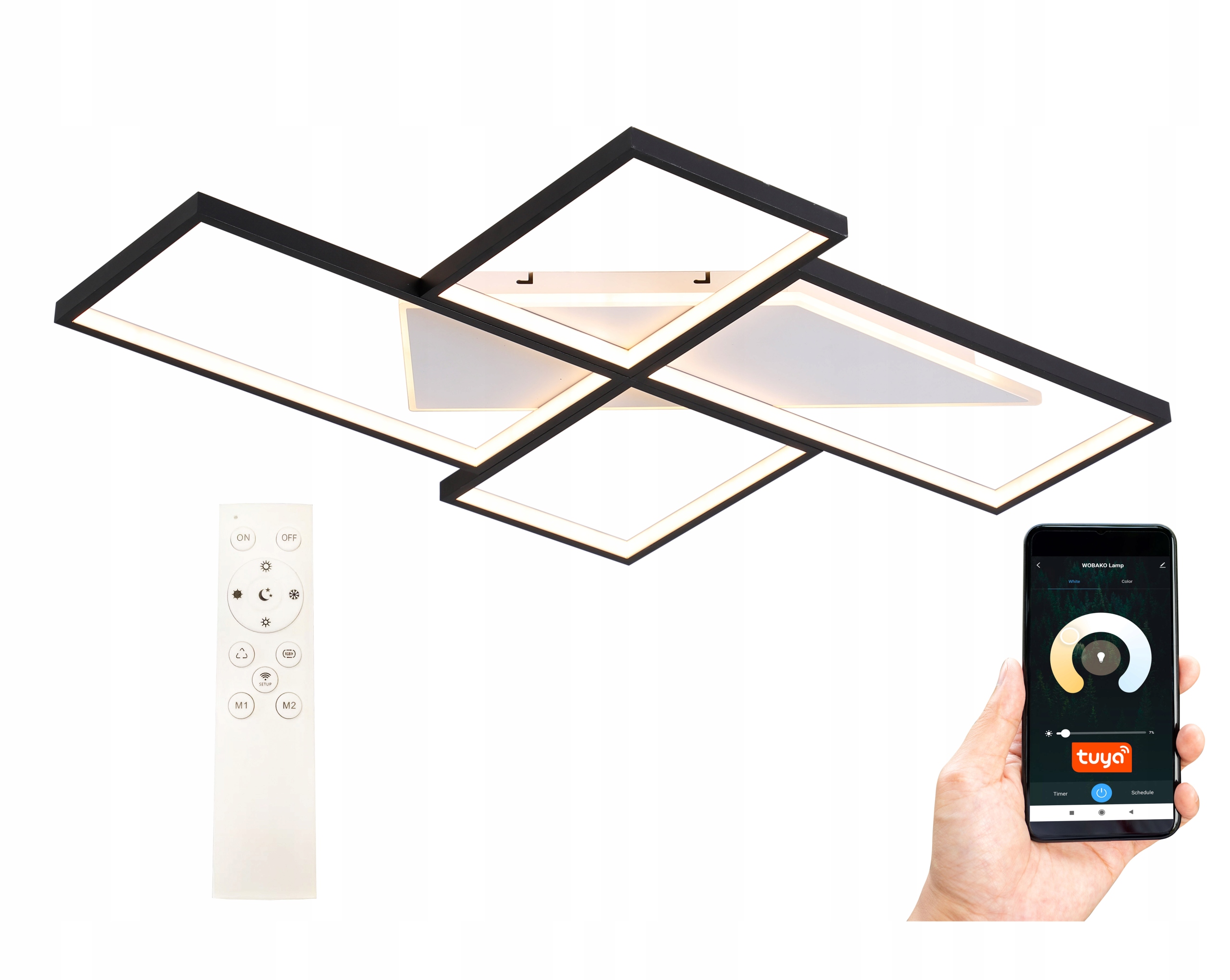 Lampa sufitowa Led Smart Home prostokąt 95cm Tuya