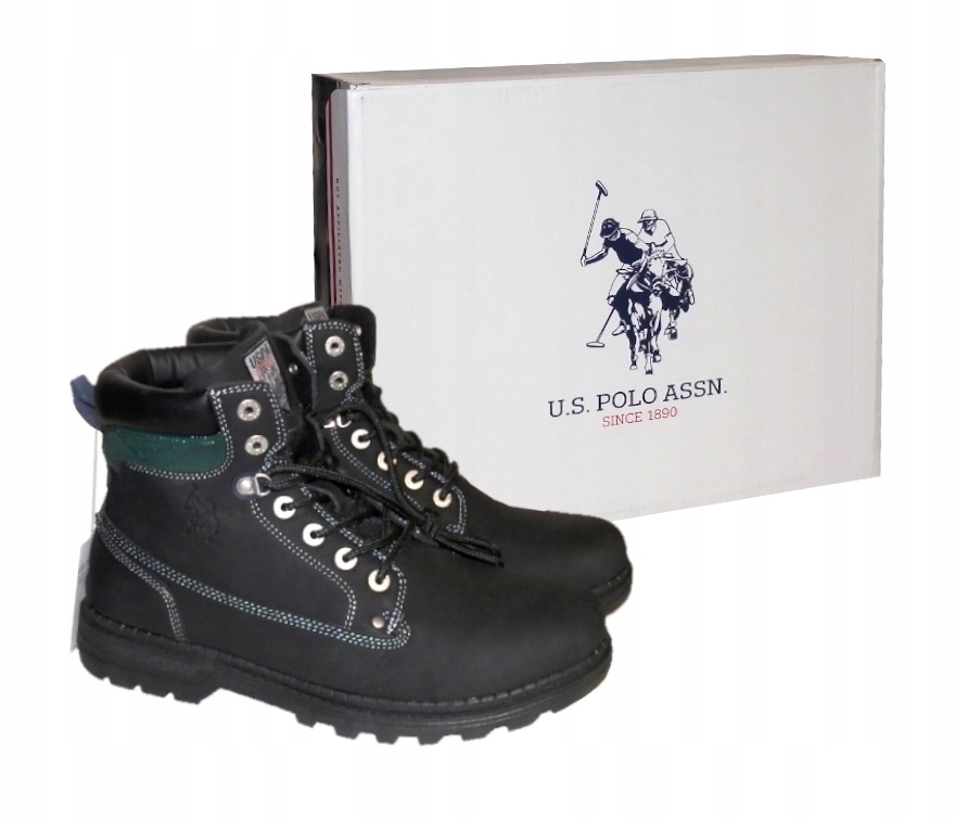 Pánské Trekové Boty U.s. Polo Assn. Černé, Zelené, Vysoké 45