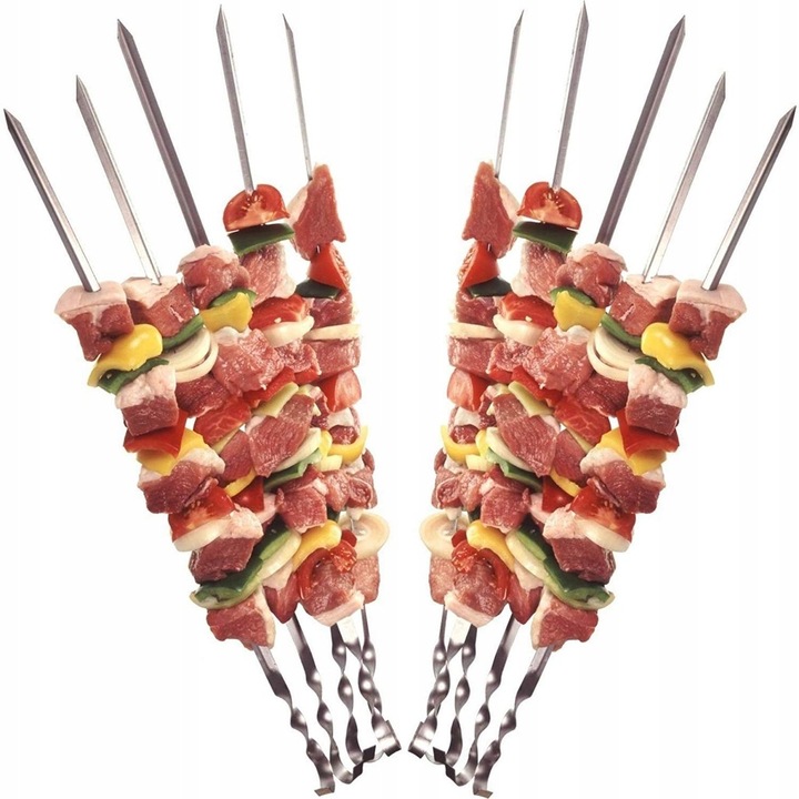 60 CM SZPIKULCE DO SZASZŁYKÓW grill szampury 6szt