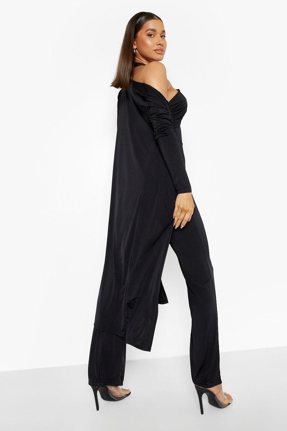 BOOHOO AB0 DŁUGI KOMPLET KOMBINEZON NARZUTKA R. M Marka Boohoo