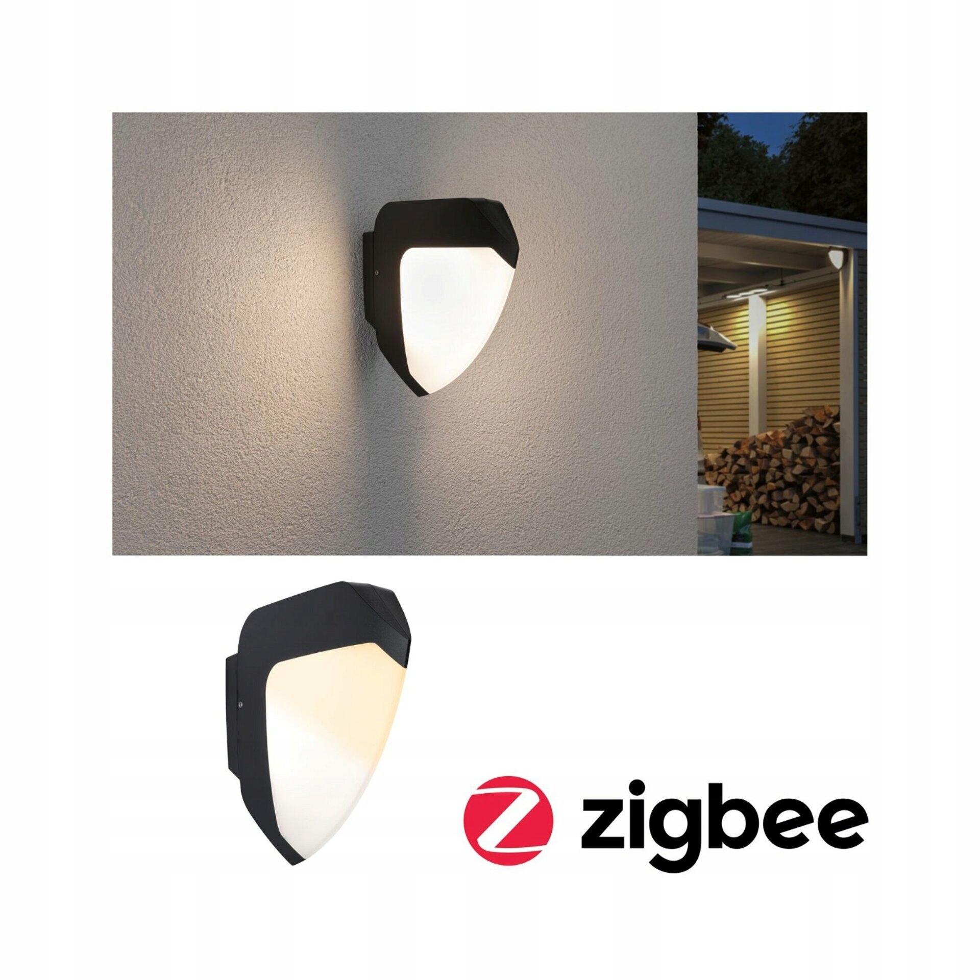 Paulmann Led vonkajšie chytré svietidlo Zigbee Ikosea 4,4W IP44 230V antracit