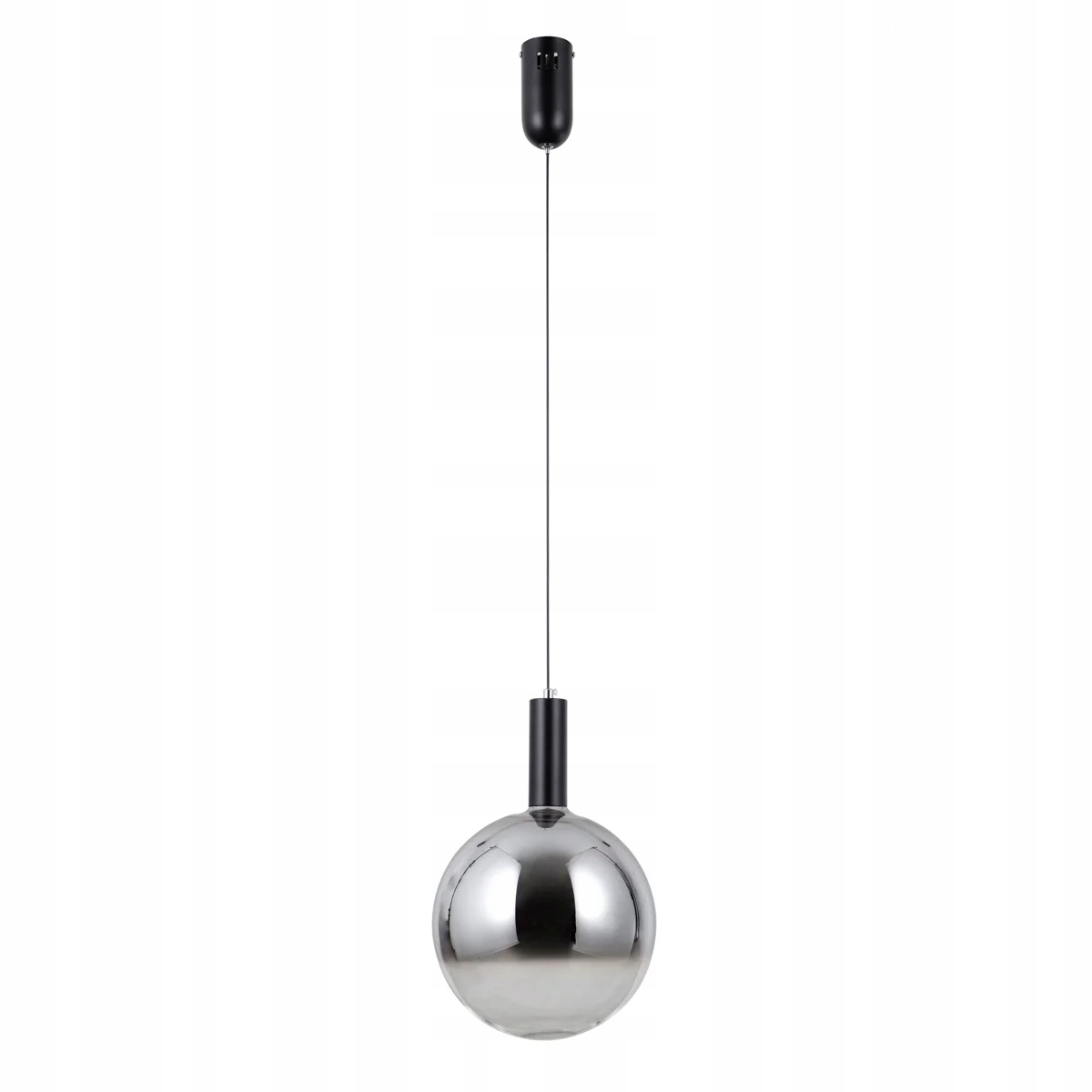 Italux Závesná lampa Strela Čierna Matná, Sklenená guľa Ø25 cm Led 5W