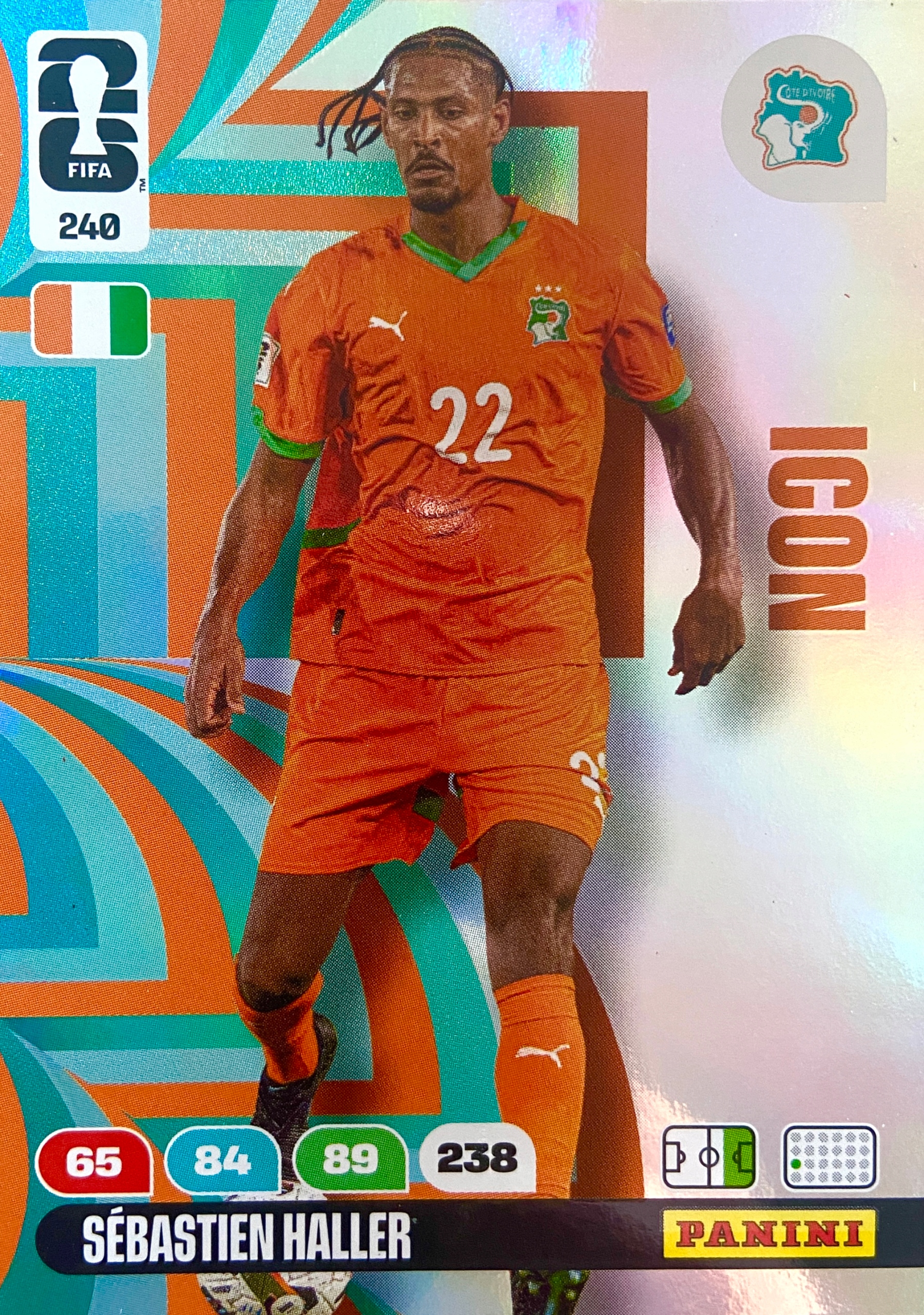 Panini Fifa World Cup 2026 karta piłkarska Icon 240 Sebastien Haller Wks